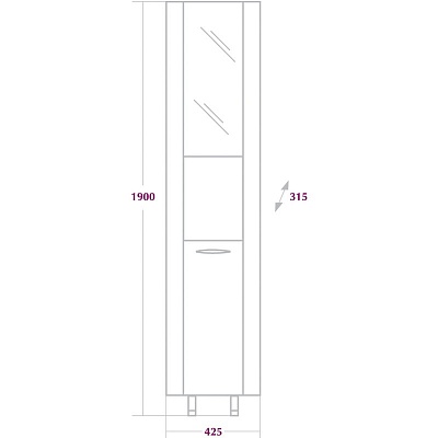 Пенал угловой Оника Дюна 30 см универсальный 403034