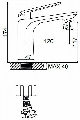 Смеситель для раковины Ledeme L1074WR