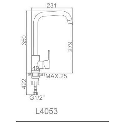 Смеситель для кухни Ledeme L4053