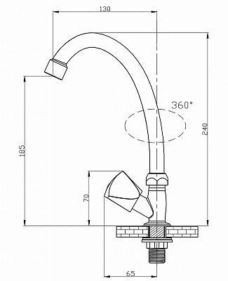 Смеситель для кухни РМС SL119-270F