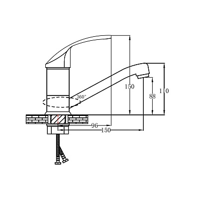 Смеситель для кухни РМС SL85-004FBS-15