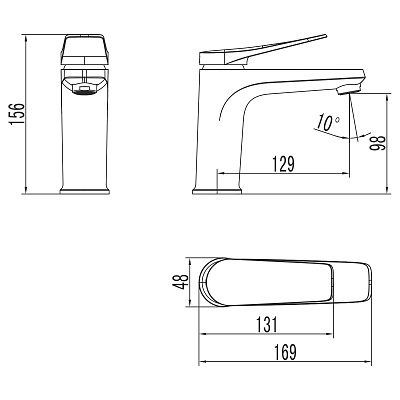 Смеситель для раковины Lemark Bronx LM3706BL