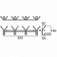 Планка с крючками четверная Milardo 03 003W000M41