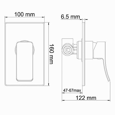 Смеситель для душа WasserKRAFT Exter 1651