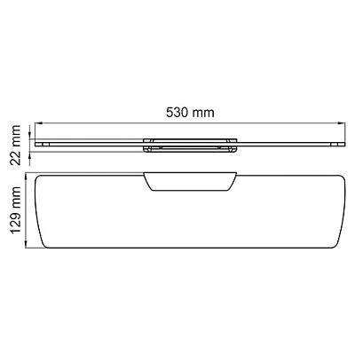 Полка стеклянная WasserKRAFT Elbe K-7224