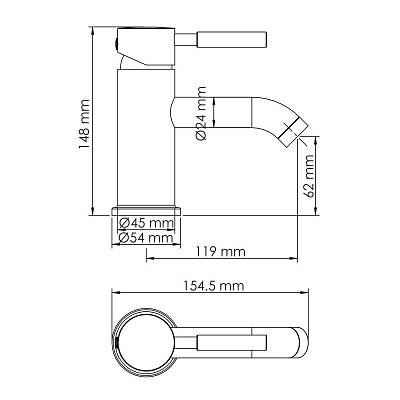 Смеситель для раковины Wasserkraft Wern 4205