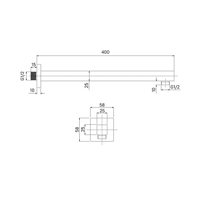 Кронштейн для верхнего душа в стену Iddis Optima Home OPH40BSi61