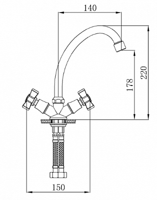 Смеситель для кухни РМС SL118-271F