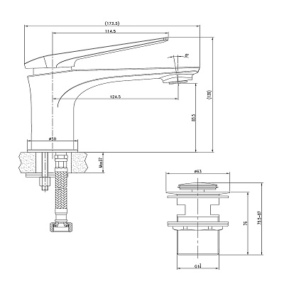 Смеситель для раковины Lemark Allegro LM5906CW