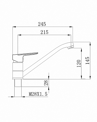 Смеситель для кухни РМС SL131-004F-25