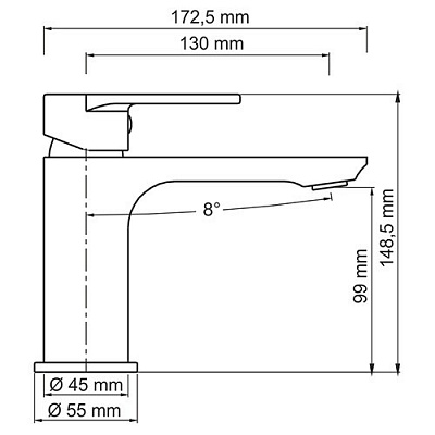 Смеситель для умывальника WasserKRAFT Elbe 7403