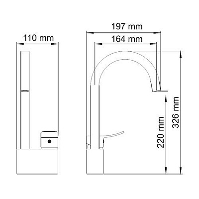 Смеситель для кухни с поворотным изливом WasserKRAFT Aller 1067WHITE