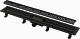 Водоотводящий желоб с порогами для перфорированной решетки AlcaPlast APZ10BLACK-750M, черный-мат