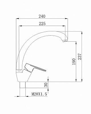 Смеситель для кухни РМС SL131-011F