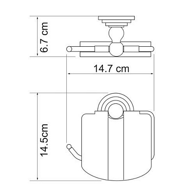 Держатель для туалетной бумаги с крышкой WasserKRAFT Ammer K-7025