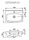Cersanit раковина Сersania 55бел 1/отв  встраиваемая ***