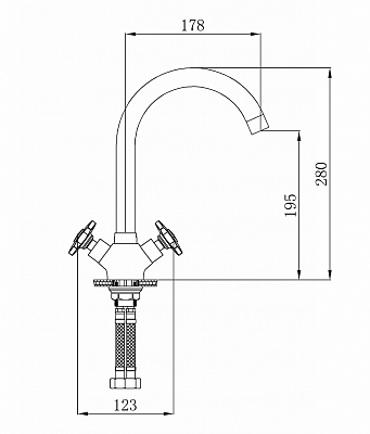 Смеситель для кухни РМС SL115-274F