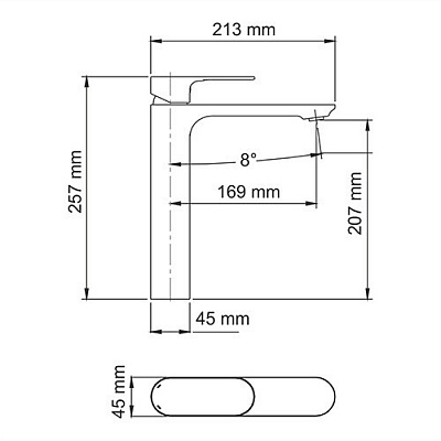 Смеситель для умывальника WasserKRAFT Dinkel 5803H