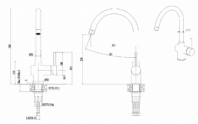 Смеситель для кухни РМС SL124-017F