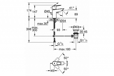 Смеситель для тюльпана Grohe BAU LOOP 23335001