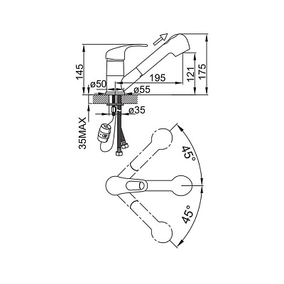 Смеситель для кухни Iddis Alborg P AP4SB0Gi05