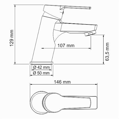 Смеситель для умывальника WasserKRAFT Rhin 4403