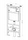 Комплект унитаза с инсталляцией D&K DS1021606 (клавиша хром)