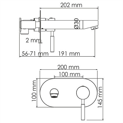 Встраиваемый cмеситель для умывальника WasserKRAFT Main 4130