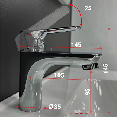 Смеситель для раковины Calorie CAL7021A05