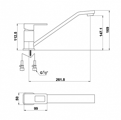 Смеситель для кухни Timo Sahara 2203F chrome