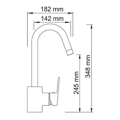 Смеситель для кухни с поворотным изливом WasserKRAFT Donau 5347