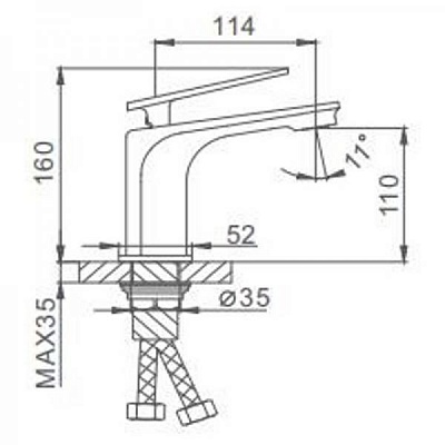 Смеситель для раковины Frap F1057