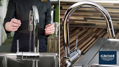 *См-ль д/кухни GROHE MINTA TOUCH 31358000 сенсорный, выдвижн. излив