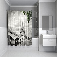 Штора для ванной комнаты Iddis 180*200 см  Paris days Grey 541P18Ri11