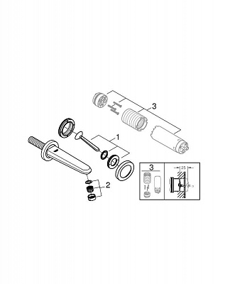 Смеситель для раковины GROHE Eurodisc Joy внешняя часть 19968000