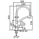 Смеситель для кухни с гибким изливом Ledeme L4855A-9