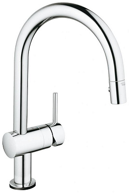 Смеситель для кухни Grohe MINTA TOUCH 31358001 сенсорный, выдвижн. С-излив, батарейка 6V