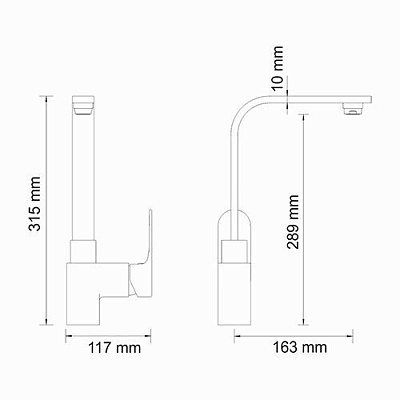 Смеситель для кухни WasserKRAFT Dinkel 5807