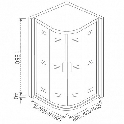 Душевое ограждение Good Door Neo R-90-С-CH