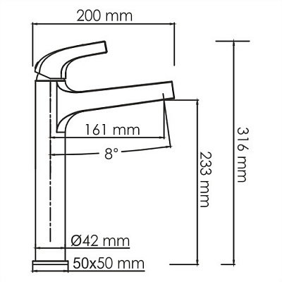 Смеситель для умывальника WasserKRAFT Sauer 7103H