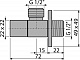 Угловой вентиль с фильтром 1/2" × 1/2", квадратный AlcaPlast ARV004